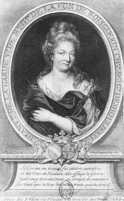 Antoinette Du Ligier de la Garde Deshoulières by Pierre Louis van Schuppen